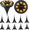 Solar Powered Ground Lights 2Pack,Waterproof LED Solar Lights Outdoor Solar Disk Lights Decorative,Solar Garden Lights for Landscape Pathway Patio...