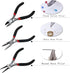 NIUPIKA Jewelry Pliers Set Jeweler Making Pliers Kit with Needle Nose Plier Round Nose Plier Wire Cutter Plier for Jewelry Making Supplies Wire Wr...