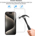 SIBEITU 3 Pack Screen Protector for iPhone 15 Pro Max, 6.7 Inch Tempered Glass Full Coverage HD Clear 9H Hardness, Scratch Resistent, Easy Install...