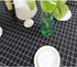 Bringsine Fashion Classic Rectangular Cotton Linen Table Cloth Black Check Tablecloth Vintage Dinner Picnic Home Deco(Square, 36 X 36 Inch)...