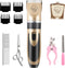 2 in 1 Pet Paw Hair Trimmer for Medium and Large Dogs Electric Multi Cat Hair Clipper for Thick Coat Cordless Puppy Grooming Clippers Rechargeable...