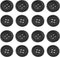100pcs 1 Inch 25mm Black Resin Buttons Sewing Flatback Buttons Round Shape 4 Holes Craft Buttons for DIY Decoration Clothes Arts Crafts...
