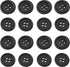 100pcs 1 Inch 25mm Black Resin Buttons Sewing Flatback Buttons Round Shape 4 Holes Craft Buttons for DIY Decoration Clothes Arts Crafts...