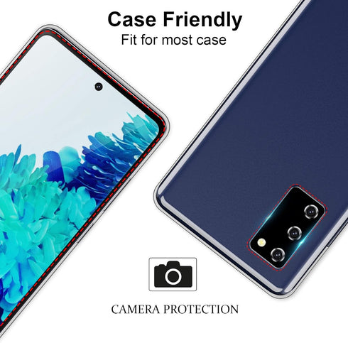 ?4 Pack? 2 Pack Tempered Glass Screen Protector for Samsung Galaxy S20 FE(6.5”)+2 Pack Camera Lens Protector Tempered Glass for Galaxy S20 FE, Ult...