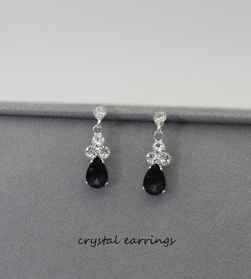 UDYLGOON Teardrop Bride Bridesmaid Crystal Necklace Earrings Jewelry Set for Women Wedding Prom...