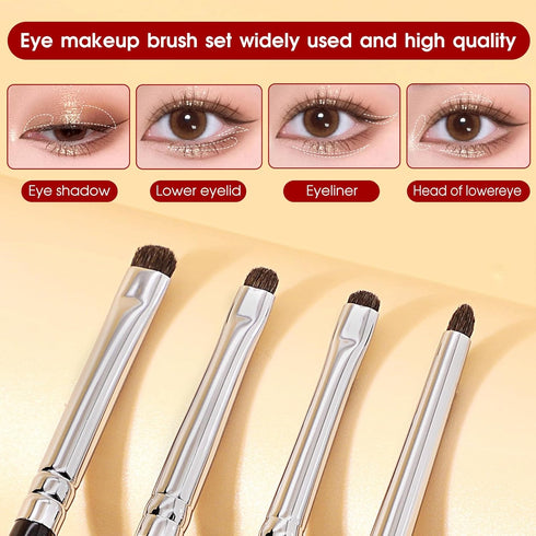 8pcs Eyeliner Smudge Brush Set, Eyeshadow Blending Brush, Mini Makeup Brushes, Eyeshadow Eyeliner Blending Brush Concealer Highlighting Brush for ...