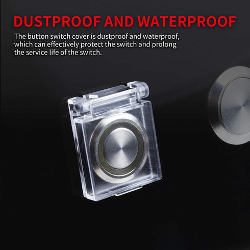DaierTek 19mm PC Power Push Button Switch Cover Safety Guard Plastic Transparent Cap Protector for 3/4" Mounting Dia. Pushbutton Artists Light Box...