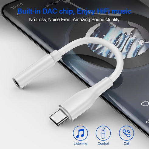 USB C to 3.5mm Samsung S24 Headphone Adapter for Samsung Galaxy S23 FE Ultra Plus S22 S21 A55 A35 A54 A34,Google Pixel 8 7 Pro 8a 7a,iPhone 15 Pro...