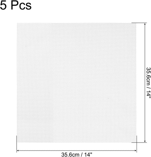 uxcell 14 x 14" Silicone Dehydrator Sheets, 5 Pcs Non-Stick Dehydrator Drying Mesh Reusable Fruit Dryer Mat for Food Dehydrator Fruit Dryer, White...