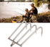 4 Teeth Hand Rake Aquatic Weed Rake Stainless Steel Stainless Steel 4 Teeth Hand Rake Portable Aquatic Weed Rake with 8Mm Threaded Interfa for Fis...