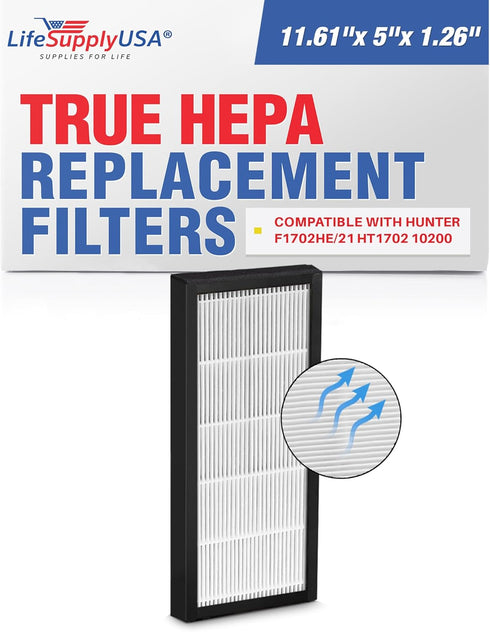 True HEPA + Carbon “Filter A” 30962 | Fits Hunter 10200, 10202, 10205 & HT1702 Air Purifiers by LifeSupplyUSA...