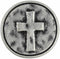 Bezelry 12 Pieces Cross Symbol Metal Shank Buttons. 20mm (3/4 inch) (Antique Silver)...