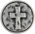 Bezelry 12 Pieces Cross Symbol Metal Shank Buttons. 20mm (3/4 inch) (Antique Silver)...