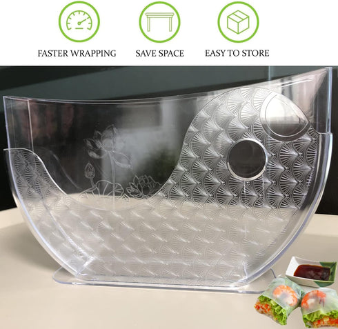 Rice Paper spring roll wrappers water bowl holder summer roll water bowl Water Bowl for soaking Rice Paper - egg rolls, making Fresh Spring Rolls ...