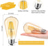 Brightown Led Edison Bulbs - 4 Packs E26 Dimmable 60 Watt Equivalent 6W LED Bulbs, 2700K Amber Bulbs Vintage Warm White Light Bulbs, 470 Lumens...