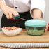 Ourokhome Manual Food Processor Vegetable Chopper, Portable Hand Pull String Garlic Mincer Onion Cutter for Veggies, Ginger, Fruits, Nuts, Herbs, ...