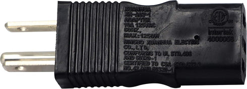 zdyCGTime 3 Prong USA C13 to NEMA 5-15P Plug Power Adapter for Standard Computer Power Adapter 10A/125V (XH-A03-1) (NEMA 5-15P to IEC 60320-C13)(2...