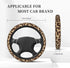Leopard Print Steering Wheel Cover for Women Men, Universal 15 Inches Car Steering Wheel Protector Anti-Slip Sweat Absorption Car Accessories for ...