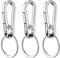 Key Ring Keychain Keyrings Key Chain Holder Clip Key Organizer Key Chain Ring for Men and Women, 3 Pack, Silver...