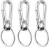 Key Ring Keychain Keyrings Key Chain Holder Clip Key Organizer Key Chain Ring for Men and Women, 3 Pack, Silver...