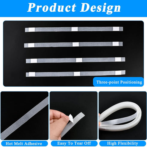 50 Pcs Glue Strips with Mesh Backing, Thermal Glue Strips for Book Binding for 80-110 Sheet Capacity, Hot Melt Adhesive Book Repair Tape for Album...