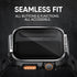 Suitisbest Metal Rugged Case for Apple Watch 44mm Case Screen Protector, Shockproof Protective Case Bumper 9H Tempered Glass Screen Protector Cove...