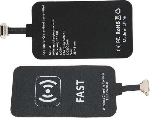 Qi Wireless Charger Receiver USB C 10W Quick Charging Receiver, Type C Wireless Receiver for Type C Android Mobile Phones...