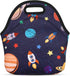 Violet Mist Women's Reusable Neoprene Lunch Bag, Space Rocket, Unisex, 11.4"L x 10.43"H x 5.51"W, 8.7 inches, fits containers up to 7"W...