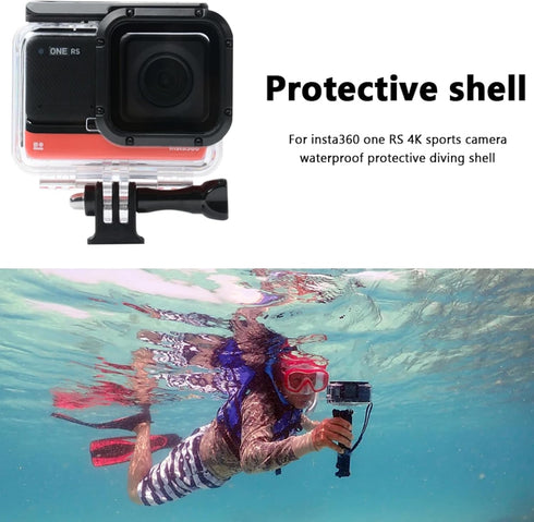 Waterproof Housing Case Compatible with Insta360 ONE RS 4K Edition Underwater Diving Shell 60M Accessories...