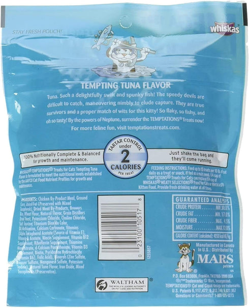 Temptation 3 Flavor Seafood Bundle Classic Crunchy and Soft Cat Treats, 6.3 Ounces Each, Under 2 Calories Per Treat...