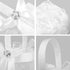 TRUE LOVE GIFT Ring Bearer Pillow and Wedding Flower Girl Basket Set Pearl Rhinestones White Satin Lace Collection...
