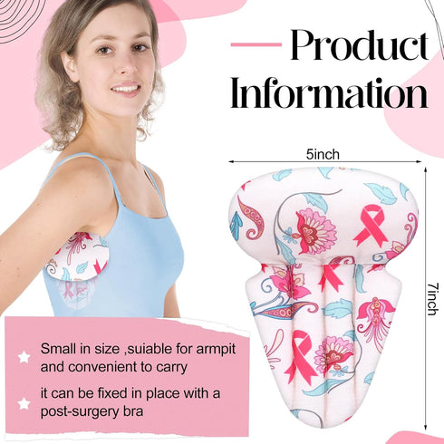 Juexica 4 Pcs Lymphedema Axilla Pillow Mastectomy Pillow Cotton Post Breast Surgery Pillow Mastectomy Recovery Breast Pillow for Sleeping Mastecto...