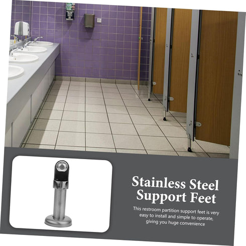 2 pcs Toilet partition Support Foot Restroom partition Support Foot Bathroom partition Hardware Restroom partition Accessories Toilet partition Ha...