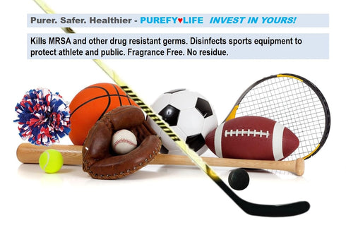 Purefypro Sports Equipment Disinfectant Spray - (3.4oz, 2pk) TSA Travel Size. Kills 99.9999% MRSA, HIV, Athlete Foot Fungus, Virus and Fungi. No R...