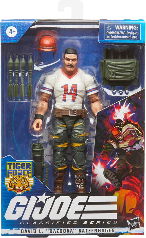 G.I. Joe Classified Series Figure, 6" Figure with Accessories - Tiger Force David L. Bazooka Katzenbogen - F4756 - Hasbro...
