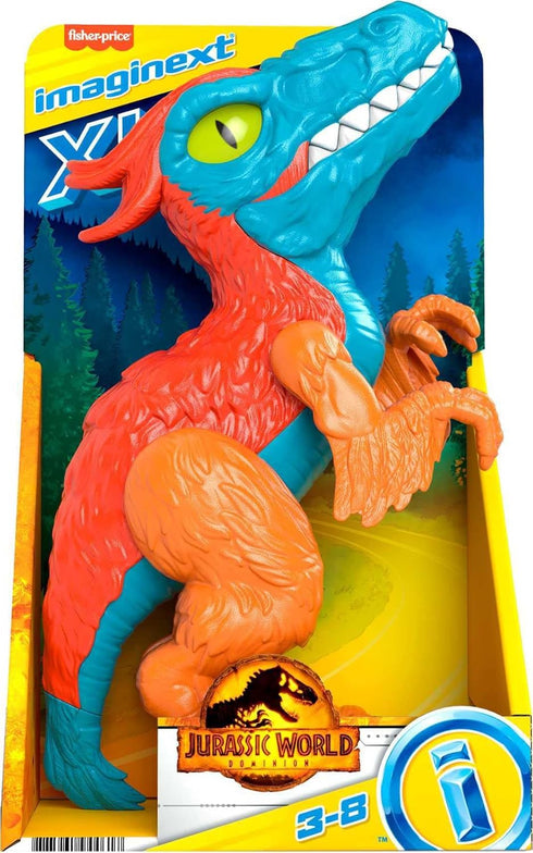 Fisher-Price Imaginext Jurassic World Dominion Dinosaur Toy Pyroraptor XL Poseable 10-Inch Figure for Preschool Pretend Play 3+ Years...