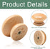 15PCS Round Wood Drawer Knobs, 1-3/8 inch Diameter Mushroom Knobs Wooden Cabinet Pulls Handles with Mounting Screws for Furniture - Wood Grain...