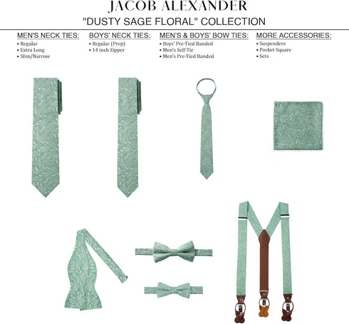 Jacob Alexander Men's Regular Floral Neck Tie...
