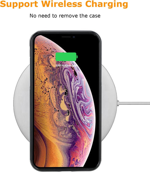 molzar GripBig Series for iPhone Xs and iPhone X Case, Built-in Metal Plate for Magnetic Mount, Works with Qi-Certified Chargers, Compatible with ...