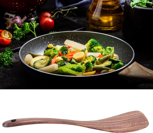 Wooden Spatula for Cooking Nonstick, wooden spatula for cooking, Teak Wooden Spatula Non?stick Pan Shovel Long Flat Handle for Kitchen Cooking...