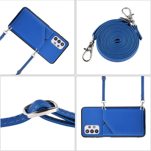 for Galaxy A32 5G Wallet Case,Galaxy A32 5G Flip Case with Credit Card Holder Lanyard Strap for Women & Men, PU Leather Purse Cases with Magnetic ...