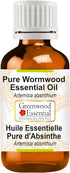Pure Wormwood Essential Oil (Artemisia Absinthium) Steam Distilled 15ml (0.50 oz)...