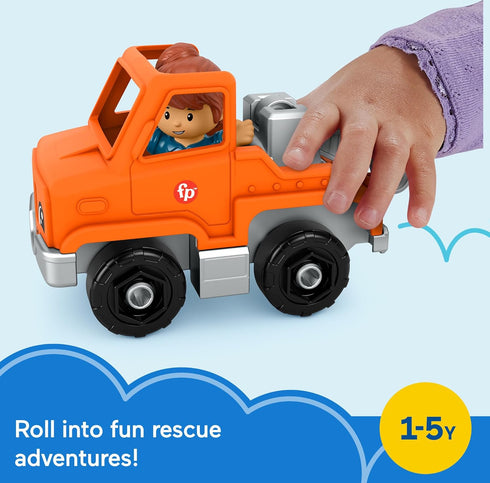 Fisher-Price Little People Toddler Toy Help and Go Tow Truck and Figure for Pretend Play Kids Ages 1+ Years...