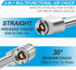 Closed 9.37" Extended Reach Dual Head Air Chuck, 2-Way Connection 1/4" FNPT Tire Chuck w/Standard Quick Plug, Air Compressor Fill Kit for Truck RV...
