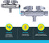 SharkBite Crimp Dual Shut Off Valve, Push to Connect Brass Plumbing Fitting, PEX, PE-RT, UCDS123838...