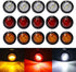 15Pcs 3/4 Inch LED Marker lights Signal Light 12V for Trailer Truck Bus Van (Red+Amber+White)...