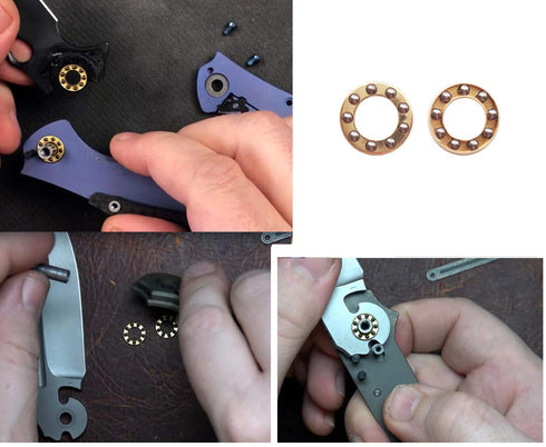 Pocket Knife Pivot pin Flat washers,EDC Knives Stud Pin Brass Gasket Washer Bearing Shim (4.3mm)...