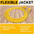 6 ft Indoor Extension Cord - 12/3 SJTW 15 AMP Heavy Duty Yellow Extension Cable with 3 Prong Grounded Plug - Power Cord for Lawn, Garden, Applianc...