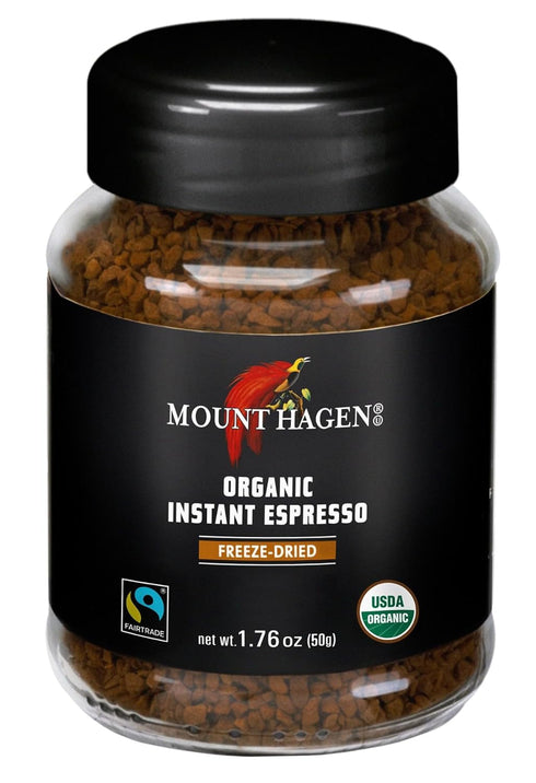 Mount Hagen Instant Espresso Ground Coffee, Eco-friendly Organic Espresso Coffee Made From Medium Roast Arabica Beans, Freeze Dried Instant Coffee...