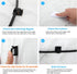100 Pcs Small Black Adhesive Cable Clips for Cord Management Under Desk Nightstand Phone PC Charger Plug Speaker Cord Holder Keeper Hook Wall Wire...